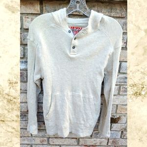 ✨Great look!✨ Airwalk Men's Pullover Henley Hoodie Long Sleeve Oatmeal S